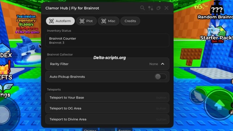 Clamor Hub Script – Fly for Brainrots NO KEY