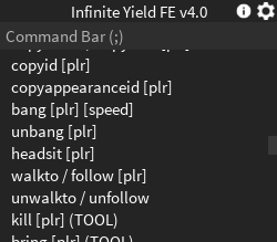 Infinite Yield Script Admin Commands