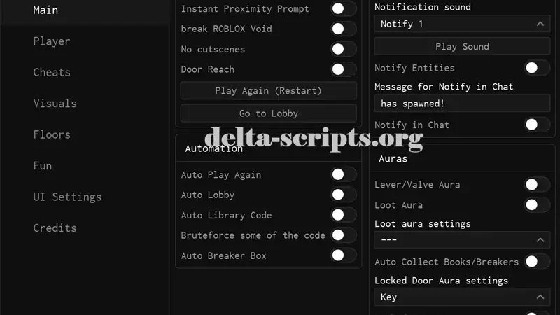 NullFire Doors Script – Auto Room, Auto Lobby, ESP