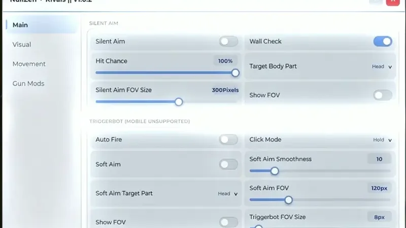 NullZen Hub Rivals Script NO KEY – Silent Aim Aimbot
