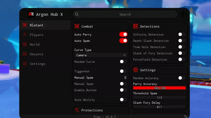 Argon Hub X Blade Ball Script  No Key – Auto Parry