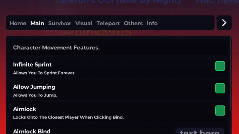 Celeron’s GUI Script For Bite By Night Keyless – Anti-Death