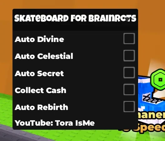 Tora ISME Script Skateboard For Brainrots – NO KEY