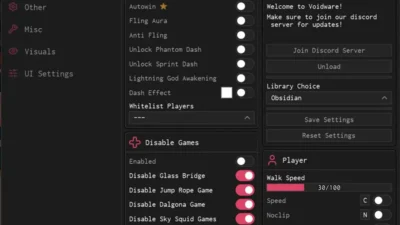Voidware Ink Game Script No Key – Auto Win, Face target, Anti Death