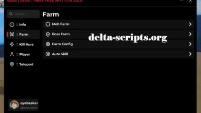 elbilll Sailor Piece Script No Key – Auto Farm, Kill Aura, Teleport,