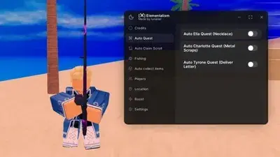 Elementalism Script Lunariel Hub: Keyless Auto Quest, Auto Fishing & FPS Booster