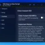 100 Days At Sea Keyless OP Script – Instant Kill, Bring, Teleport, ESP