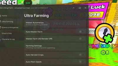 Best Universal Sun Hub Build A Ring Farm Script – 50+ Auto Features