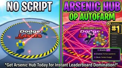 Dodge the Lasers Keyless Scripts Auto Farm God Mode | Arsenic Hub
