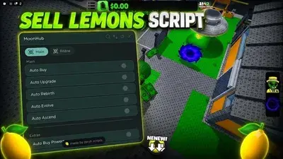 MoonHub – OP Sell Lemons 🍋 Script | Auto Buy, Auto Upgrade, Auto ReBirth, Auto Evolve
