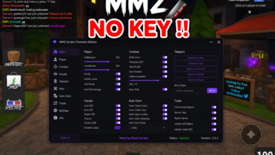 MM2 Script | New Keyless, Summer Event, Auto Farm, Coins & Shells