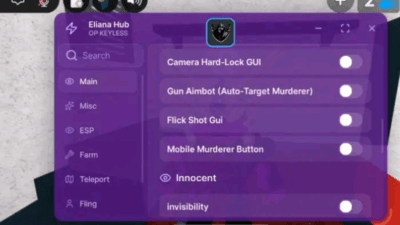 Eliana Hub OP Keyless MM2 Pastebin Script – 99+ Features Aimbot, No Clip, ESP Role & More