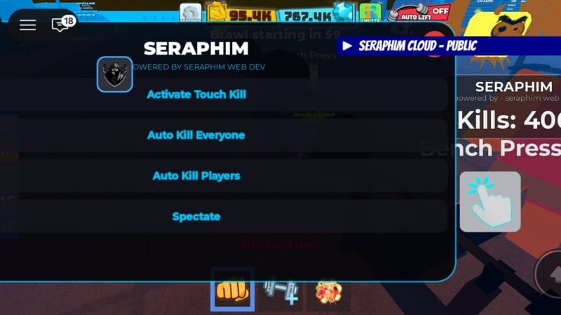 Muscle Legends Seraphim Script – Anti AFK, Loader Farming/Killing