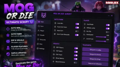 Agartha Mog or Die Script [Ultimate Hub] – Auto Win, ESP & More