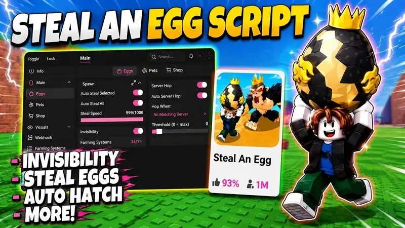 Best Steal an Egg Script – Steal Egg, Auto Hatch