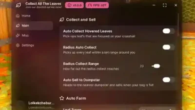 Clean all the Leaves Script – Auto Collect Leaves, Auto Sell