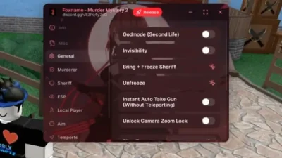 Foxname MM2 Keyless Script – Auto Farm, Godmode, Aimbot, & More