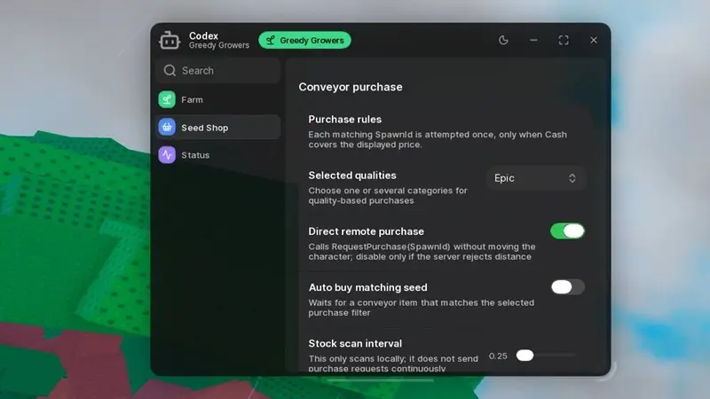 Greedy Growers Script – Auto Farming & Seed Shop Automation