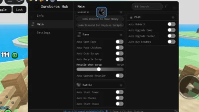 Ouroboros Hub | Grow a Chicken Fighter Script | No Key, Auto Fuse Chickens