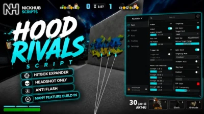 Hood Rivals Nick Hub Script  – Aimbot, Triggerbot, Hitbox Expander & More