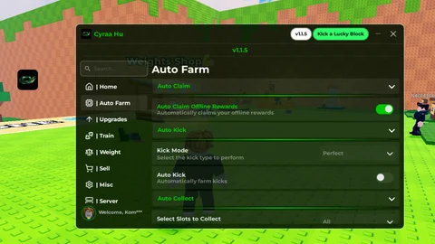 Kick a Lucky Block Script Cyraa Hub [NO KEY] – Auto Farm, Auto Collect, Auto Kick & More