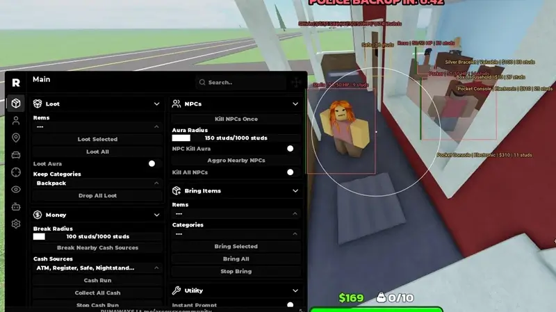 RUNAWAYS Script – Kill All, Auto Loot, Auto Farm, Silent Aim