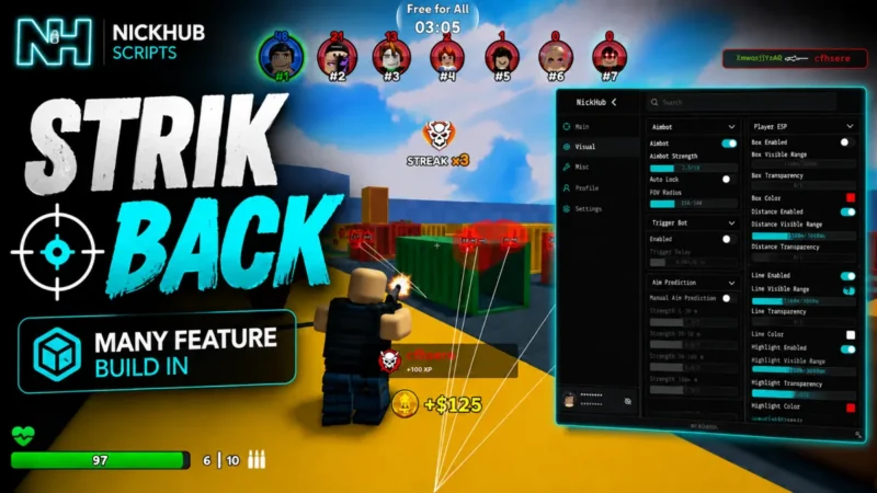 Strike Back Headshot Nick Hub Script – Aimbot, ESP & Combat