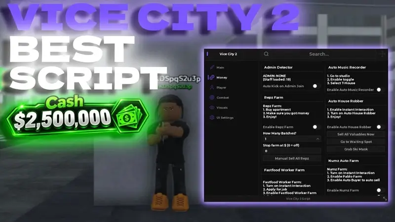 Vice City 2 Script – Broken Swiping Method Farm