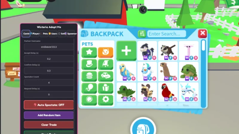 Adopt Me Wisteria Script – Trade Freeze, Pet Spawner, Auto Trade & More