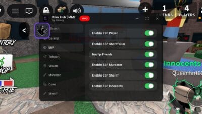 Knox Hub MM2 Auto Farm, Aimlock, Silent Aim, ESP Players, Fling Players (KEYLESS 🔥)