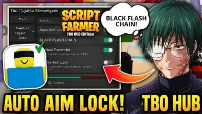 TBO Hub Jujutsu Shenanigans Keyless Script – Auto Aim Lock, Auto Block, Black Flash Chain