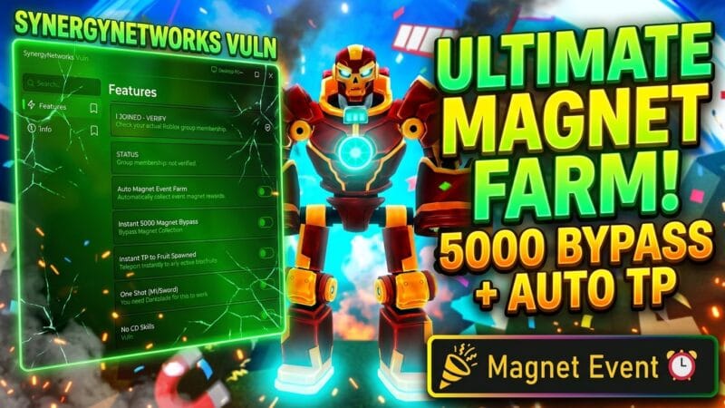 BLOX FRUITS INSTANT 5000 MAGNET TOKENS + AUTO FARM