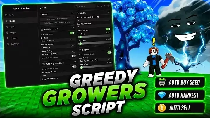 [NEW] Greedy Growers Script – Auto Seed, Auto Pick Up Fruits