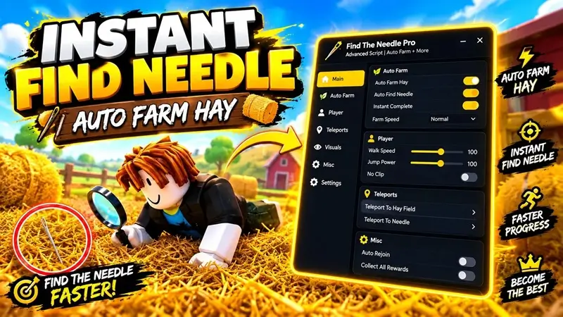 OP Search For The Needle Script – Auto Farm, Instant Find