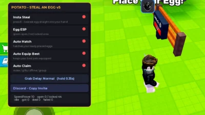 Potato HubSteal an Egg Script | No Key, Instant Steal, Auto Hatch