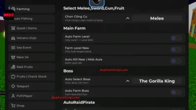 Blox Fruits Redz Hub Update 27 Script | Auto Farm, Auto Fishing, Sea Events & Teleport