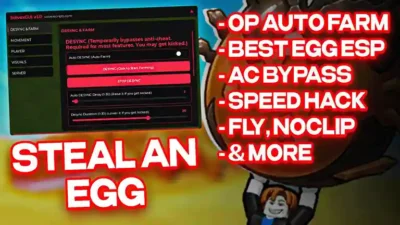 Steal an Egg SolvexGUI Script | Auto Farm, Egg ESP, Fly