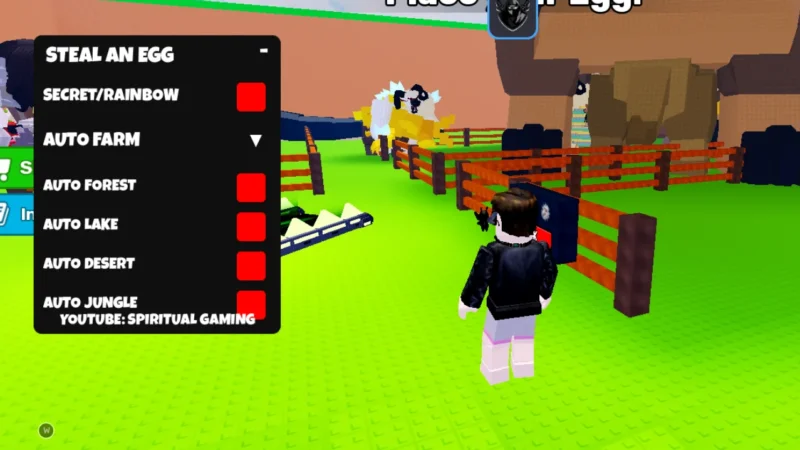 Steal an Egg Spiritual Gaming Script | Auto Farm, Auto Hatch, Auto Sell & More