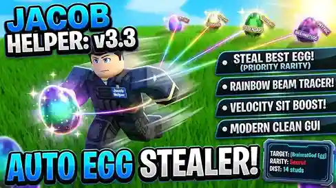 Steal an Egg Jacob Helper Script | Auto Steal, Auto Farm, Best Egg ESP