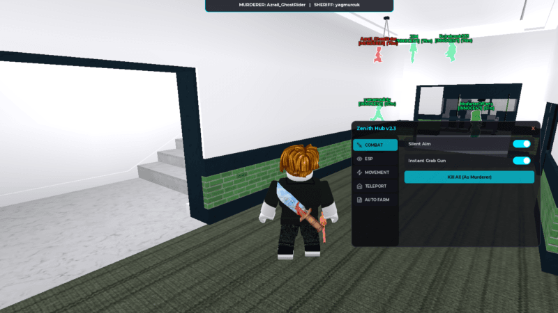 Murder Mystery 2 Zenith Pro Hub v2.3 | ESP, Silent Aim & Grab Gun For MM2